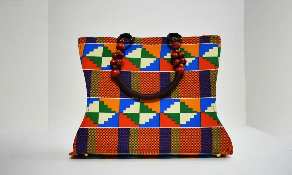 A colorful bag with a handle