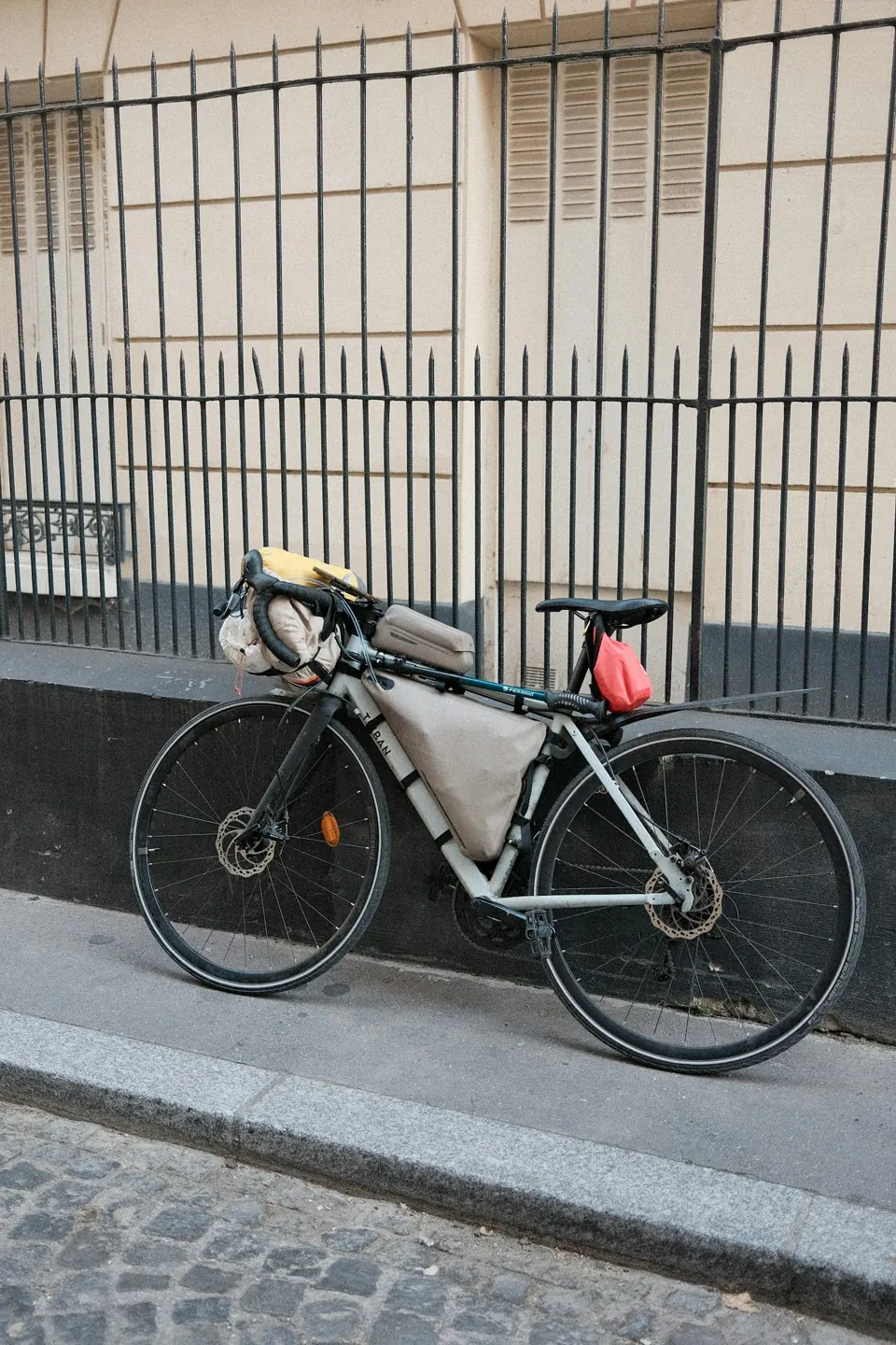 Touring bicycle with bags